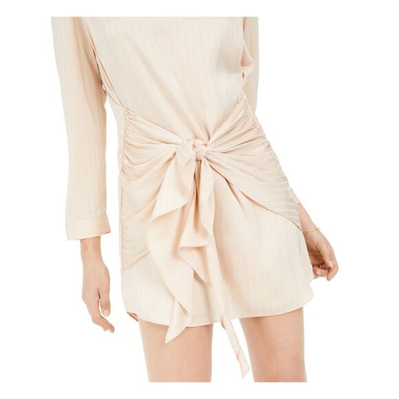 LEYDEN Womens Long Sleeve V Neck Short Shift Dress - Picture 3 of 4